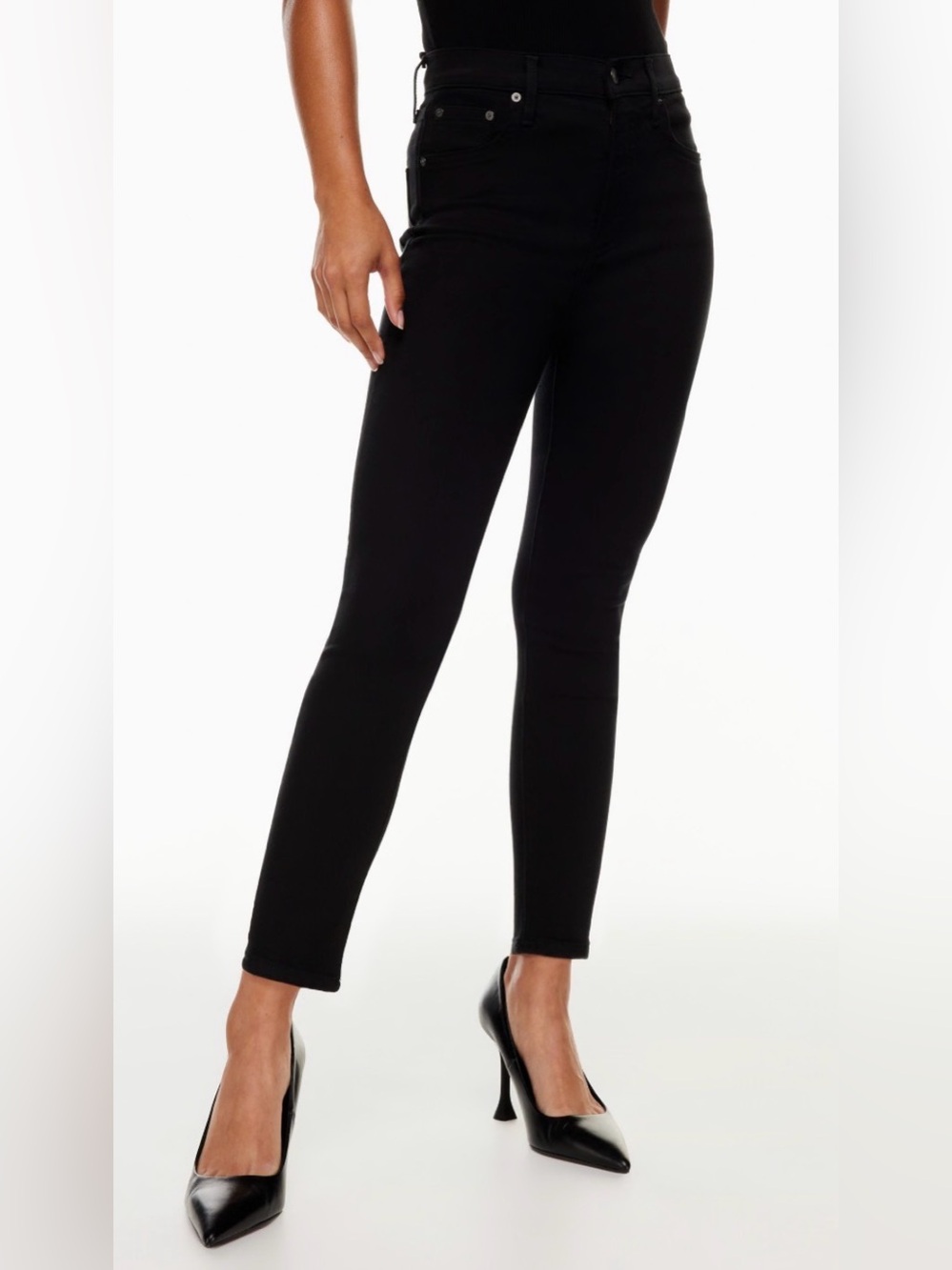 Aritzia Denim Forum Lola High Rise Skinny Jeans Black Size 29 | Stretch Denim
